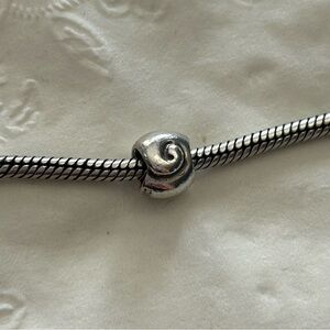 Pandora retired snail shell sterling silver 925 ALE charm